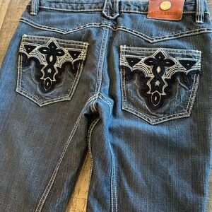 Antik Denim Premium Embroidered Blue Jeans with Cute Pocket Design